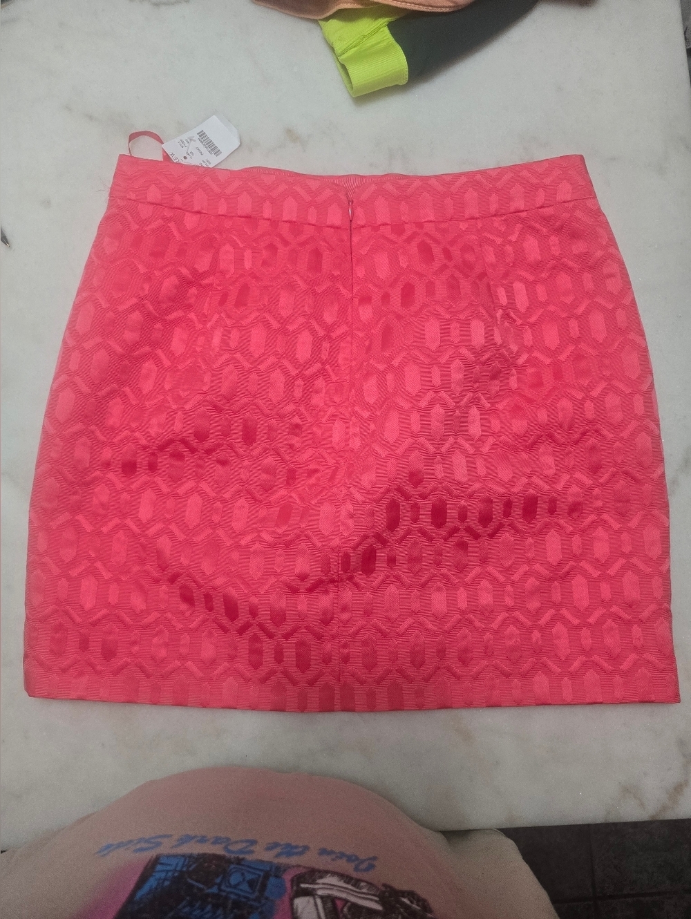 J. Crew Coral Pink Lace-Style Mini Skirt